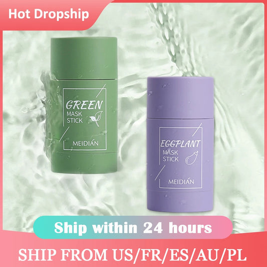 Green Tea Mask Stick Cleansing Face Clean Mask Mud  Moisturizing Purifying Face Masks Clay Stick Oil Control Skin Care