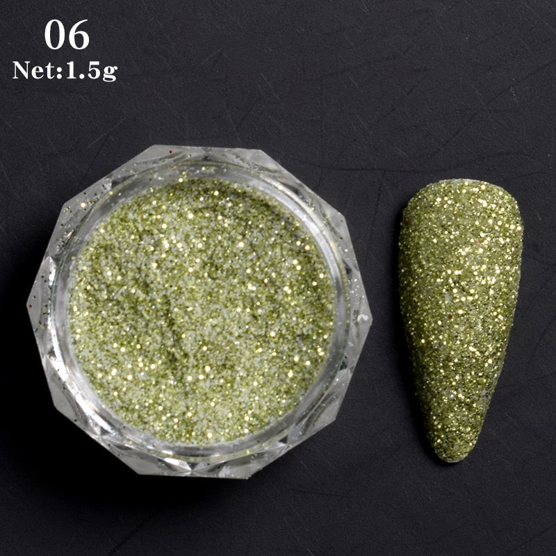 Holographics Nail Powders Laser Shiny Nail Glitters Dust Decorations For Nail Art Chrome Pigment DIY Accessories