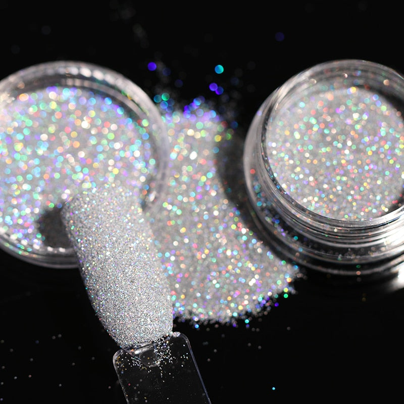 Holographics Nail Powders Laser Shiny Nail Glitters Dust Decorations For Nail Art Chrome Pigment DIY Accessories