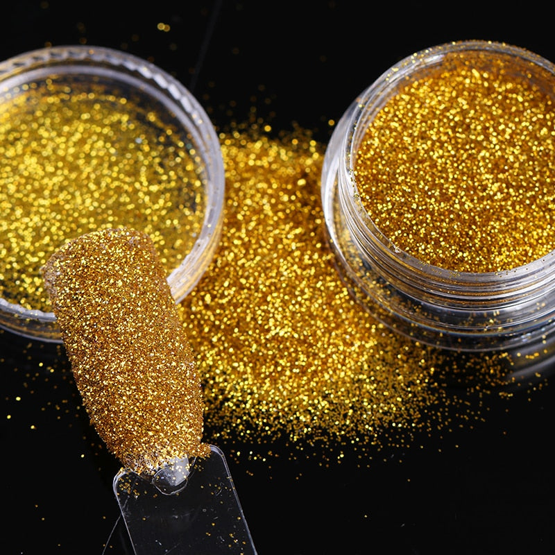 Holographics Nail Powders Laser Shiny Nail Glitters Dust Decorations For Nail Art Chrome Pigment DIY Accessories