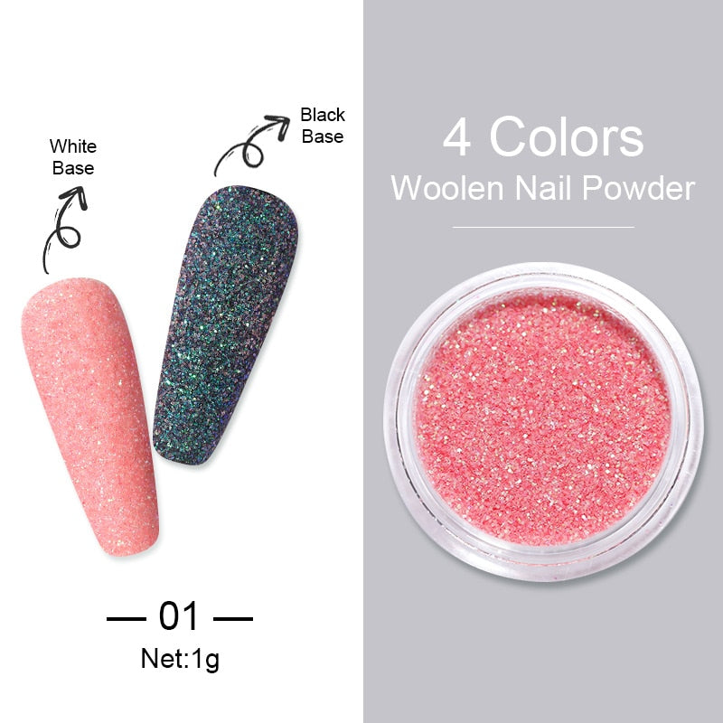 Holographics Nail Powders Laser Shiny Nail Glitters Dust Decorations For Nail Art Chrome Pigment DIY Accessories